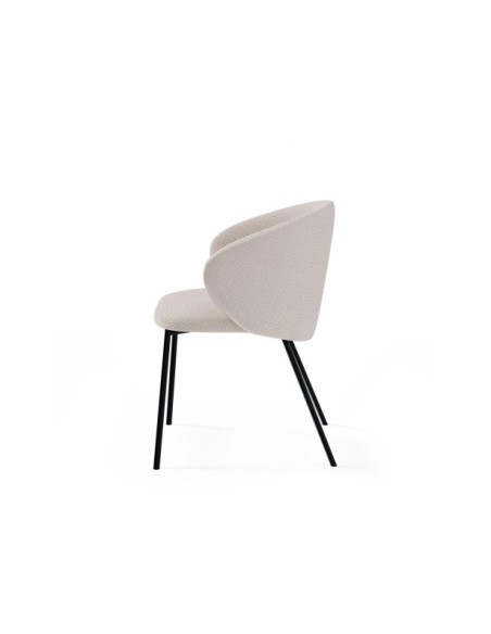 Silla ROSLEV, Textil / Plástico / Metal / Beige