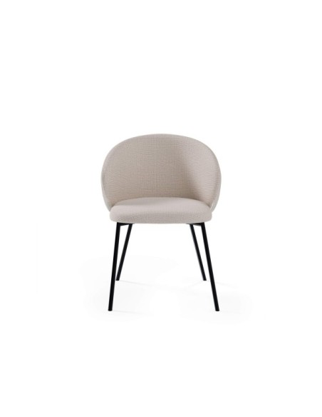 Silla ROSLEV, Textil / Plástico / Metal / Beige