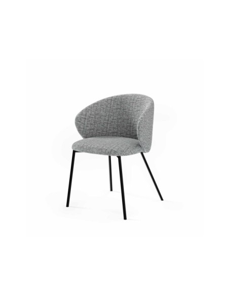 Silla ROSLEV, Textil / Plástico / Metal / Gris