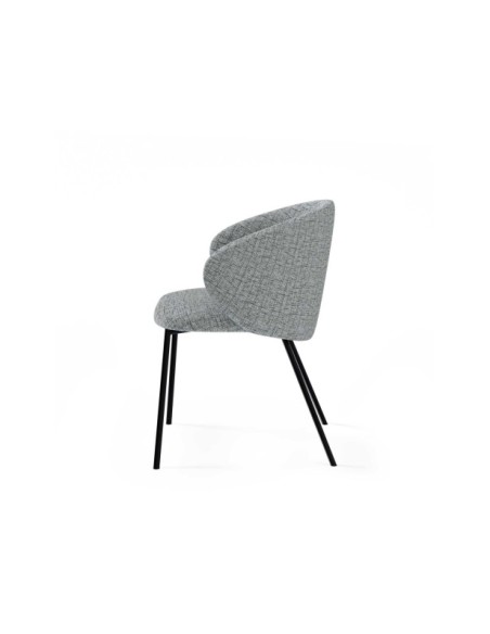 Silla ROSLEV, Textil / Plástico / Metal / Gris