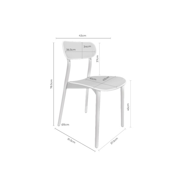 Silla ARKYN, Plástico / Beige