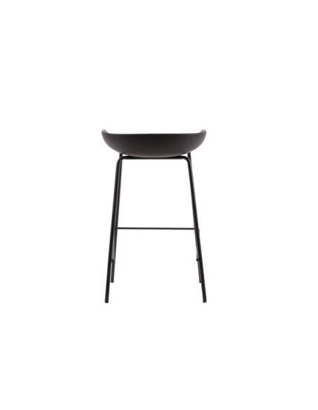 Taburete Alto JØRSBY 64 cm, Metal / Plástico / Negro
