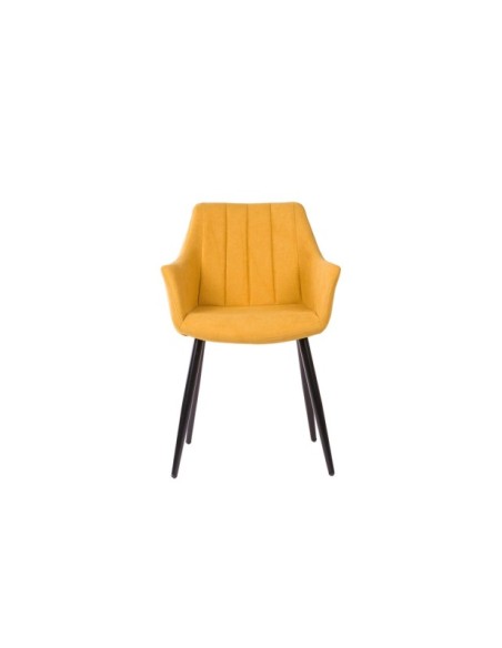 Silla LIHME, Textil / Contrachapado / Metal / Mostaza