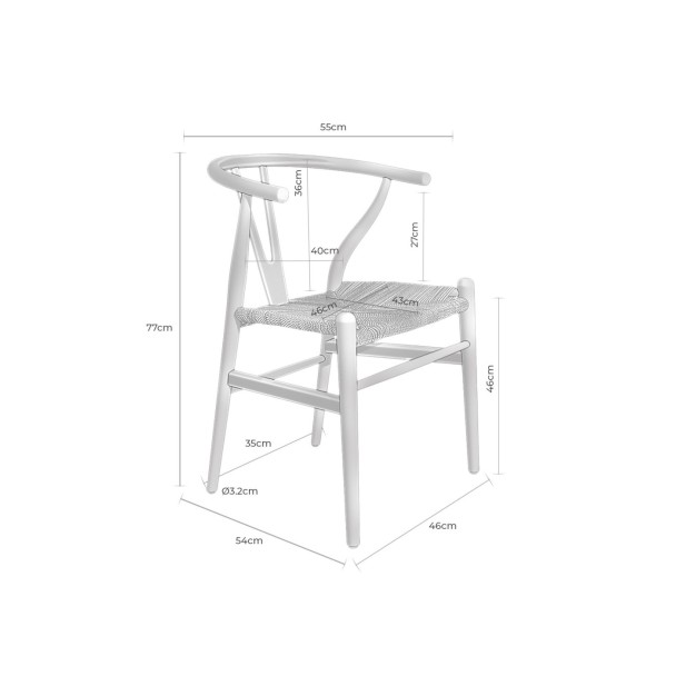 Silla ANETTE, Madera de Haya / Negro...