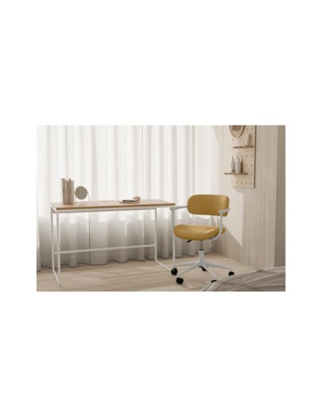 Silla de Escritorio Regulable GOTHENBURG, Textil / Metal / Mostaza