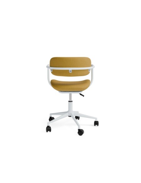 Silla de Escritorio Regulable GOTHENBURG, Textil / Metal / Mostaza