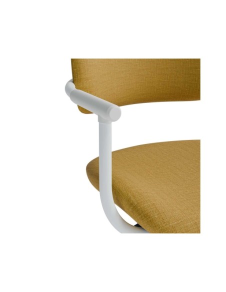 Silla de Escritorio Regulable GOTHENBURG, Textil / Metal / Mostaza