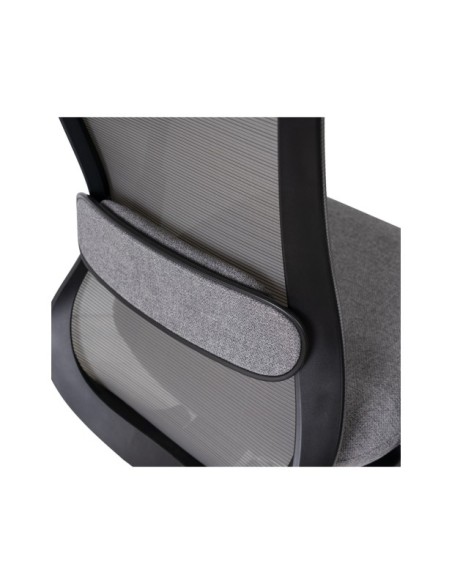 Silla de Escritorio Regulable KODE, Textil / Metal / Gris