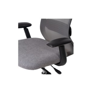 Silla de Escritorio Regulable KODE, Textil / Metal / Gris 2
