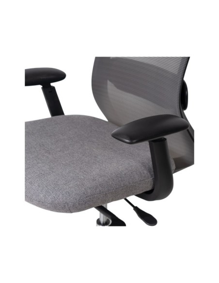 Silla de Escritorio Regulable KODE, Textil / Metal / Gris