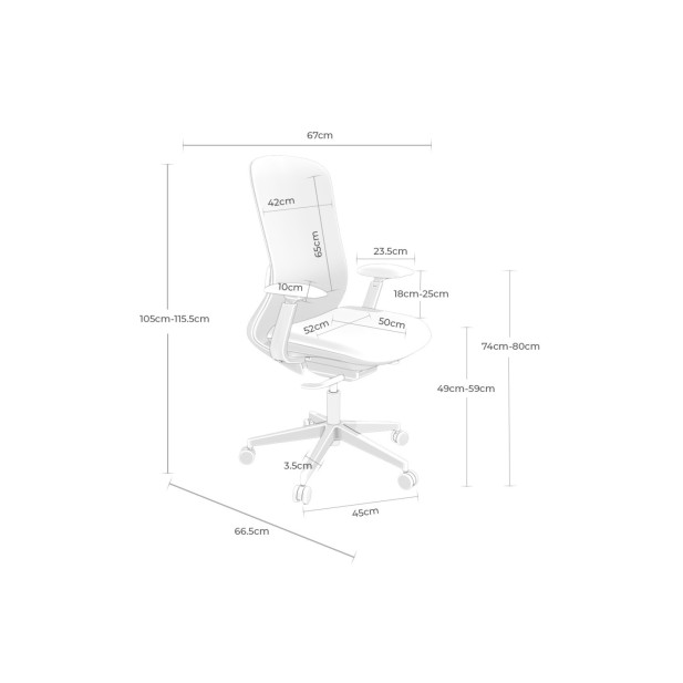 Silla de Escritorio Regulable KODE,...