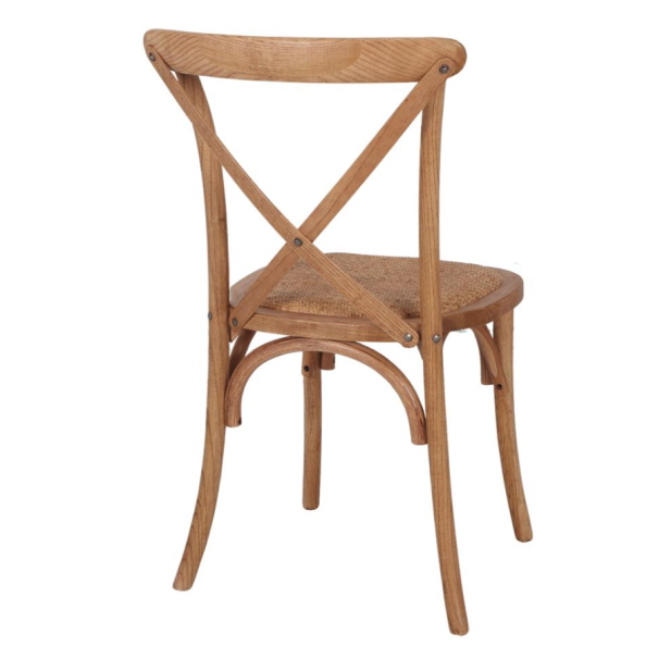 Silla SASHA Natural Bistro Paris, estructura madera. Sillas de diseño. Detrás
