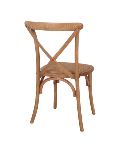 Silla SASHA Natural Bistro Paris, estructura madera. Sillas de diseño. Detrás