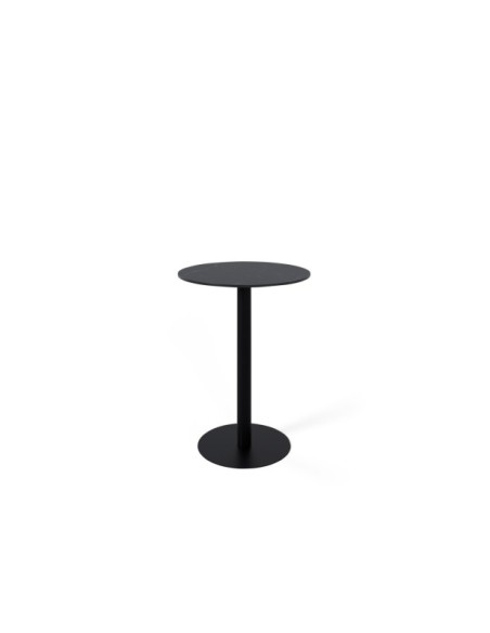 Mesa Alta STATEMENT Ø70x96 cm de Comedor, Porcelánico / Metal / Negro