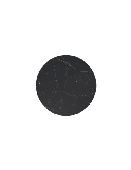 Mesa Alta STATEMENT Ø70x96 cm de Comedor, Porcelánico / Metal / Negro