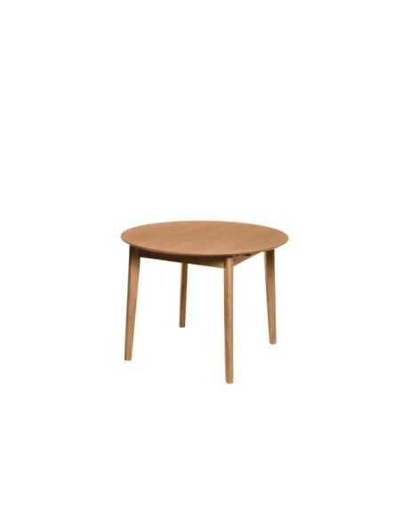 Mesa Extensible LAURIE Ø100/129x76 cm, Chapa de Roble / Madera / Roble