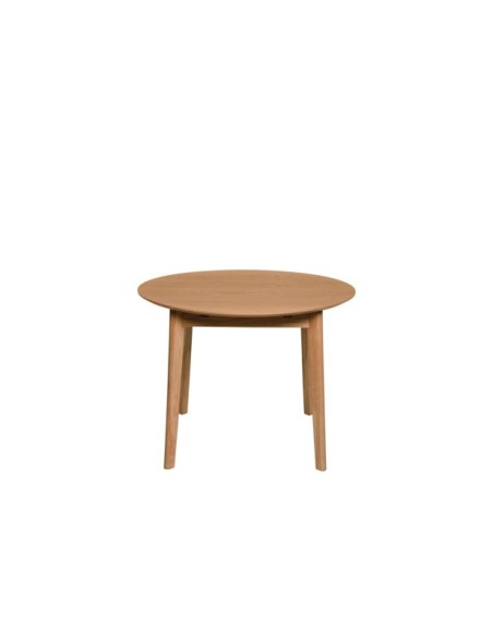 Mesa Extensible LAURIE Ø100/129x76 cm, Chapa de Roble / Madera / Roble