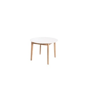 Mesa Extensible LAURIE Ø100/129x76 cm, Chapa de Roble /...