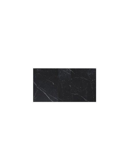 Mesa Extensible RUBENS 120/150x90 cm, Porcelánico / Metal / Negro