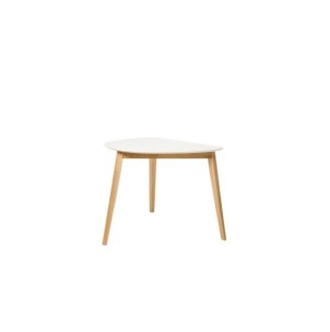 Mesa FERDINAND 92x90 cm de Comedor, MDF / Madera / Blanco...