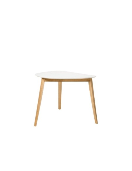 Mesa FERDINAND 92x90 cm de Comedor, MDF / Madera / Blanco / Roble