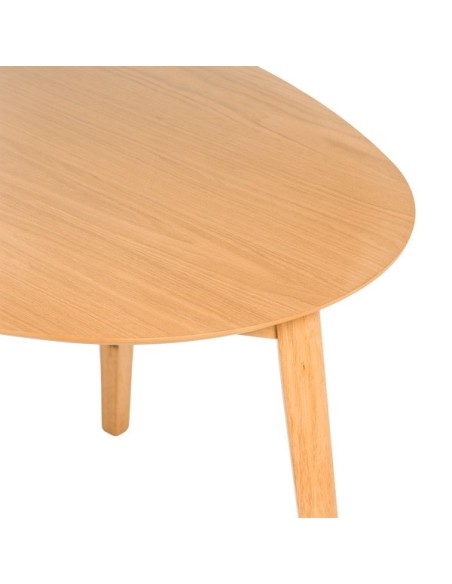 Mesa FERDINAND 92x90 cm de Comedor, Chapa de Roble / Madera / Roble
