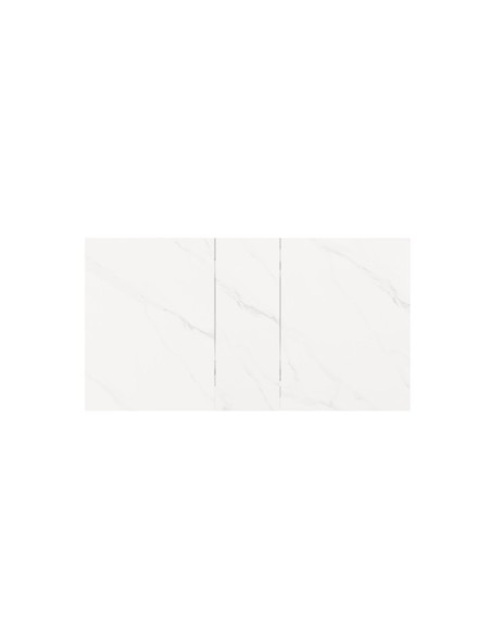 Mesa Extensible KLARA 140/180x90 cm, Porcelánico / Metal / Blanco / Negro