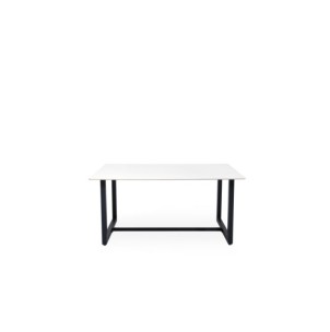 Mesa ALLAN 160x90 cm de Comedor, Porcelánico / Acero / Negro 2