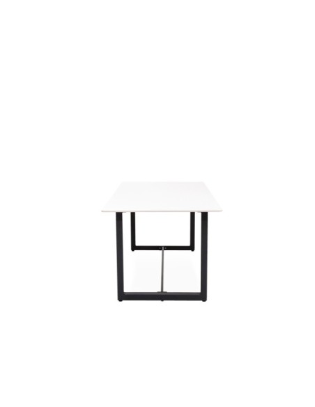 Mesa ALLAN 160x90 cm de Comedor, Porcelánico / Acero / Negro