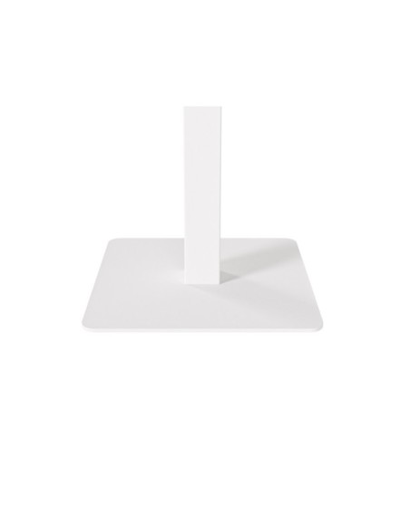 Mesa Baja LOWE 70x70x75 cm de Comedor, Porcelánico / Metal / Blanco