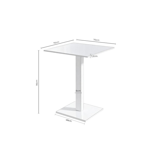 Mesa Alta LOWE 70x70x96 cm de...