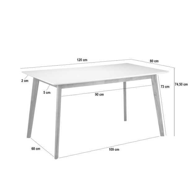 Mesa COMPAKT 120x80 cm de Comedor,...