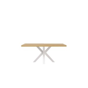 Mesa JULES 160x90 cm de Comedor, Chapa de Roble / Metal /... 2