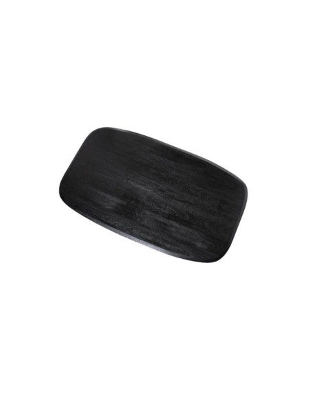 Mesa WALLAS Ø160x77 cm de Comedor, Acacia Maciza / Negro