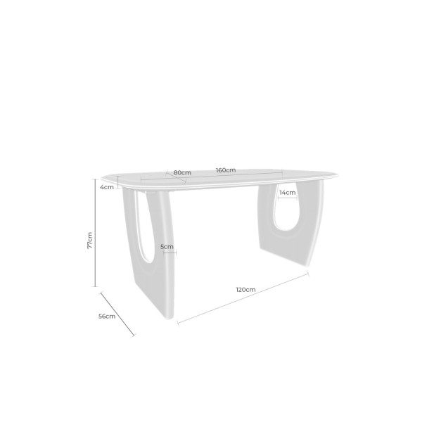 Mesa WALLAS Ø160x77 cm de Comedor,...