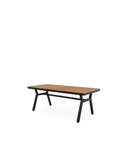 Mesa NORTH 200x88 cm de Comedor, Polimadera / Aluminio / Negro