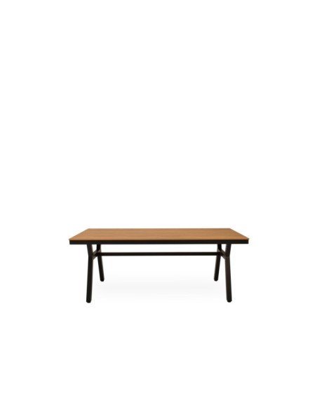 Mesa NORTH 200x88 cm de Comedor, Polimadera / Aluminio / Negro