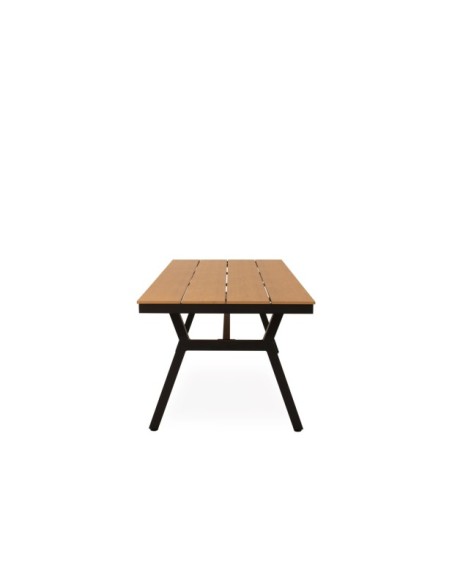 Mesa NORTH 200x88 cm de Comedor, Polimadera / Aluminio / Negro