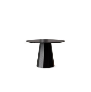 Mesa VIOLETTE Ø120x76 cm de Comedor, Madera de Roble / Negro