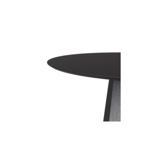 Mesa VIOLETTE Ø120x76 cm de Comedor, Madera de Roble / Negro 2