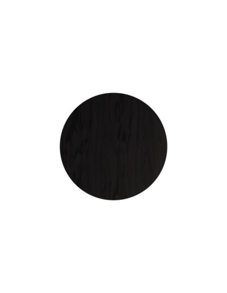 Mesa VIOLETTE Ø120x76 cm de Comedor, Madera de Roble / Negro
