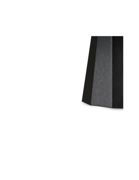 Mesa VIOLETTE Ø120x76 cm de Comedor, Madera de Roble / Negro