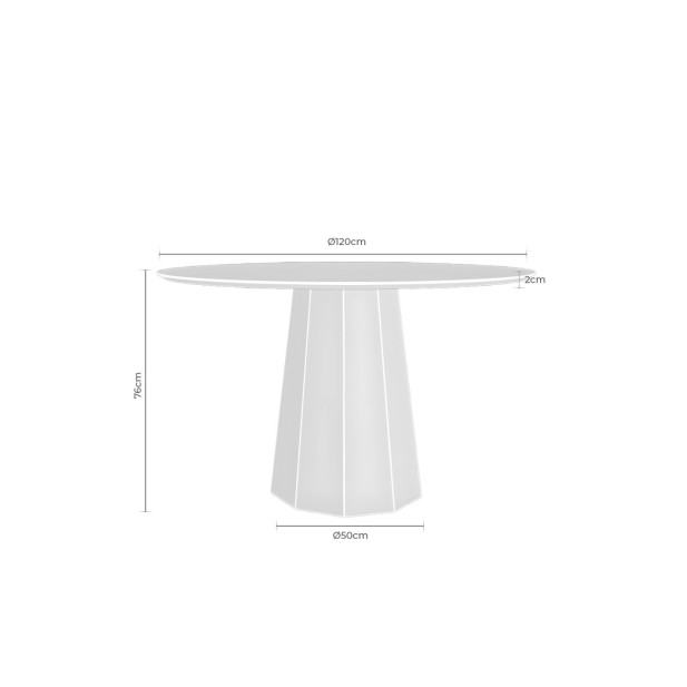 Mesa VIOLETTE Ø120x76 cm de Comedor,...