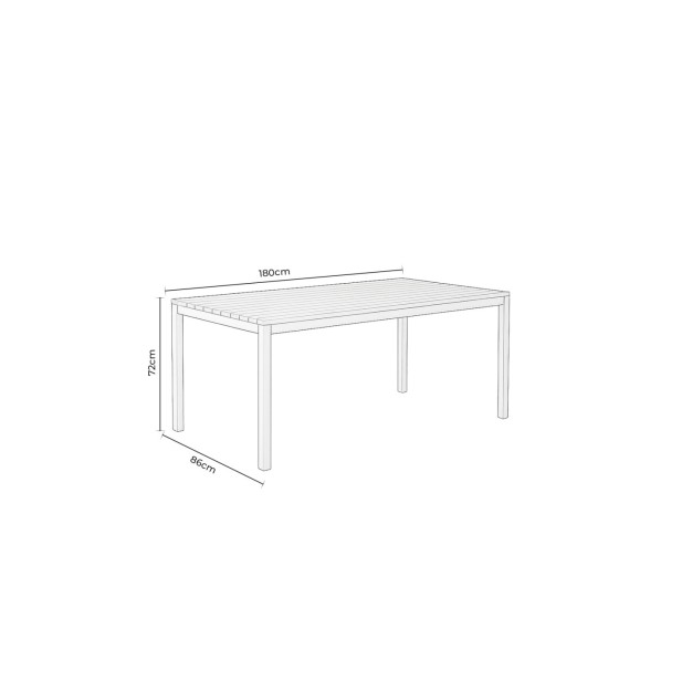 Mesa GUIULIA 180x86 cm de Comedor,...
