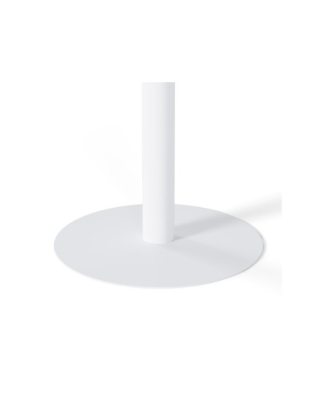 Mesa Baja STATEMENT Ø70x75 cm de Comedor, Porcelánico / Metal / Blanco