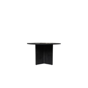 Mesa ÅBEN Ø120x77 cm de Comedor, Madera de Mango / Negro 2