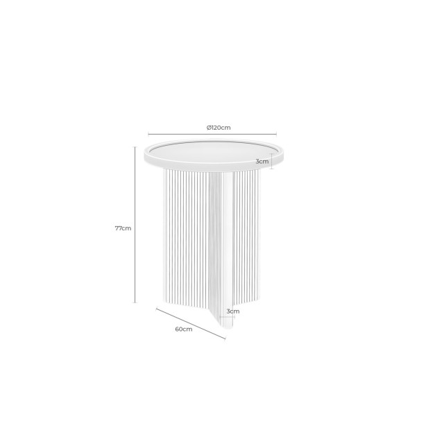 Mesa ÅBEN Ø120x77 cm de Comedor,...