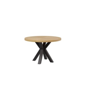Mesa BEATRICE Ø120x75 cm de Comedor, Chapa de Roble /...