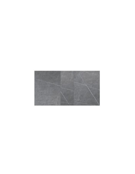 Mesa Extensible RUBENS 140/180x90 cm, Porcelánico / Metal / Gris / Negro