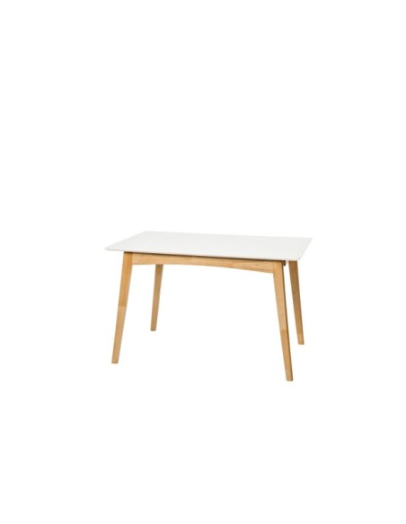 Mesa GERD 120x50 cm de Comedor, MDF / Madera / Blanco / Roble